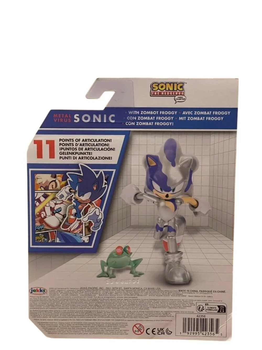 Sega 4 Inch Tall Action Figure Comic Metal Virus Sonic with 11 Points of Articul